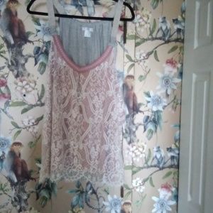 Summer top, 3x, lace front